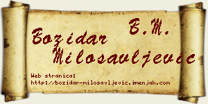 Božidar Milosavljević vizit kartica